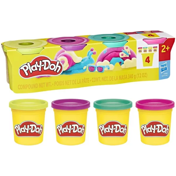 Play-Doh: Комплект от 4 кутийки с пластилин, 340 г – Hasbro изображение 2