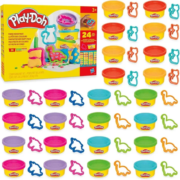 Play-Doh: Пакет за парти игра 24бр с пластилин и аксесоари - Hasbro изображение 2