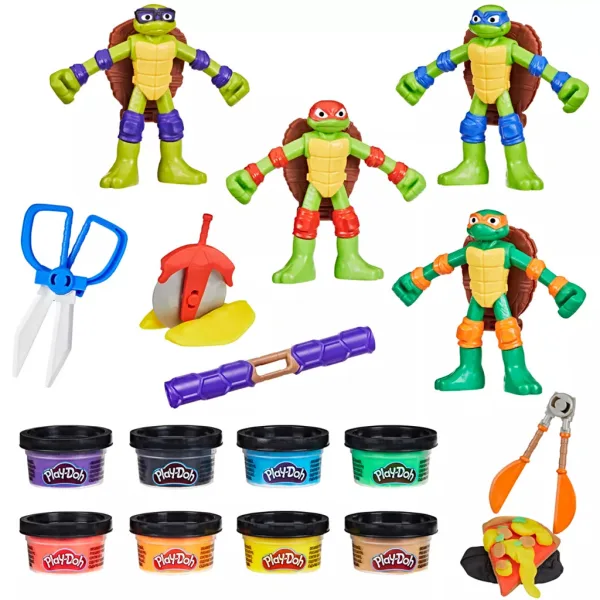 Play-Doh: Тийн нинджа костенурки cowabunga creations комплект за игра - Hasbro изображение 4
