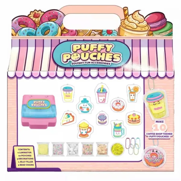 Puffy Pouches: Комплект за дизайн на Pufi бижута - кафе изображение 3