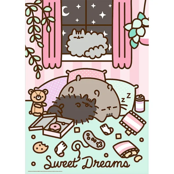 Pusheen сладки сънища 1000 части Примум плюс качествен пъзел - Trefl изображение 2