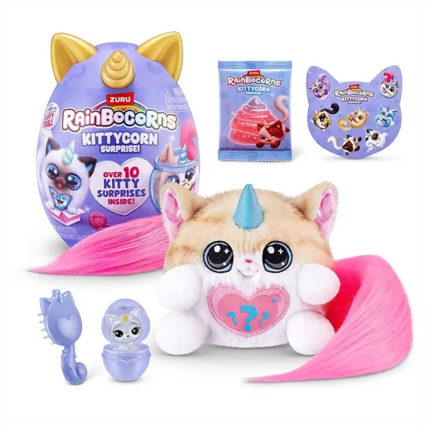 Rainbocorns: Pocket Kittycorn изненада котка плюшена фигура в различни варианти 1бр изображение 6