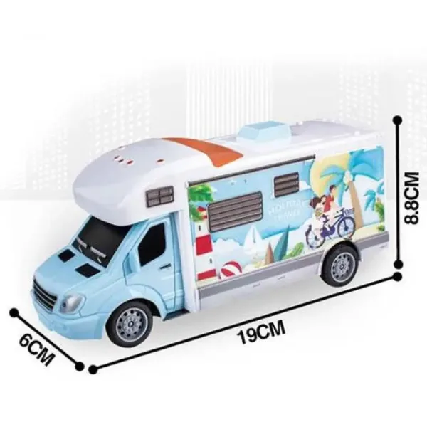 RC дистанционно управляван кемпер Holiday Travel с осветление 27MHz в мащаб 1/32 20cm изображение 4