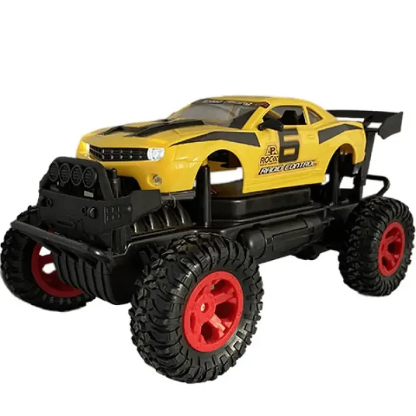 RC Off-Road дистанционно жълто Camaro с светлина 27 MHz 29cm 1/14 мащаб изображение 3
