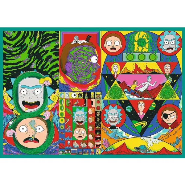 Rick и Morty Луди приключения 4x250бр. пъзел - Trefl изображение 5