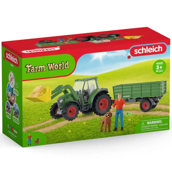 Schleich: Farm World - Трактор с ремарке комплект за игра (42608) изображение 1