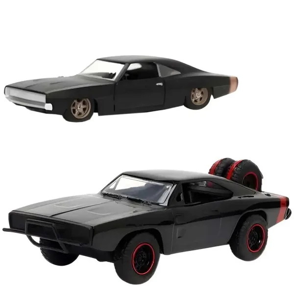 Бързи и яростни: Метални колички Dom Toretto Dodge Charger R/T 1970 и Dodge Charger Widebody 1968, комплект 2бр., мащаб 1/32, 13см - Jada Toys изображение 2