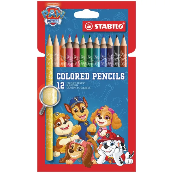 Stabilo: Paw Patrol дебели цветни моливи комплект от 12 броя изображение 1