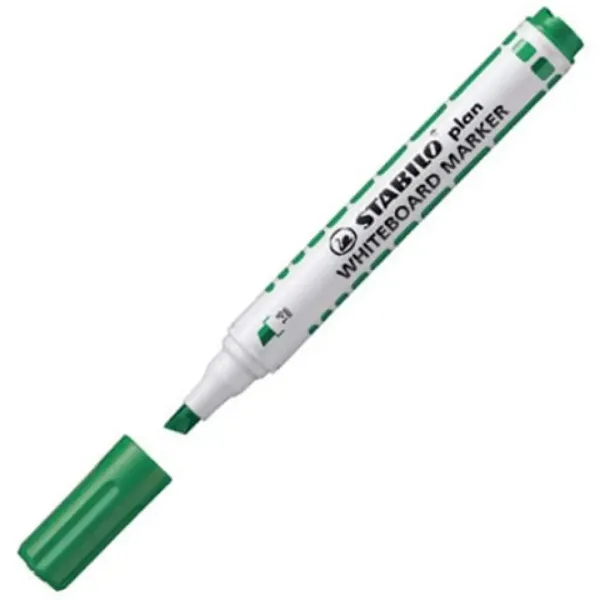 Stabilo: План WhiteBoard маркер с нарязан връх зелен цвят изображение 2