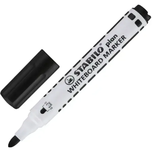 Stabilo: Plan WhiteBoard маркер за бяла дъска в черен цвят изображение 2