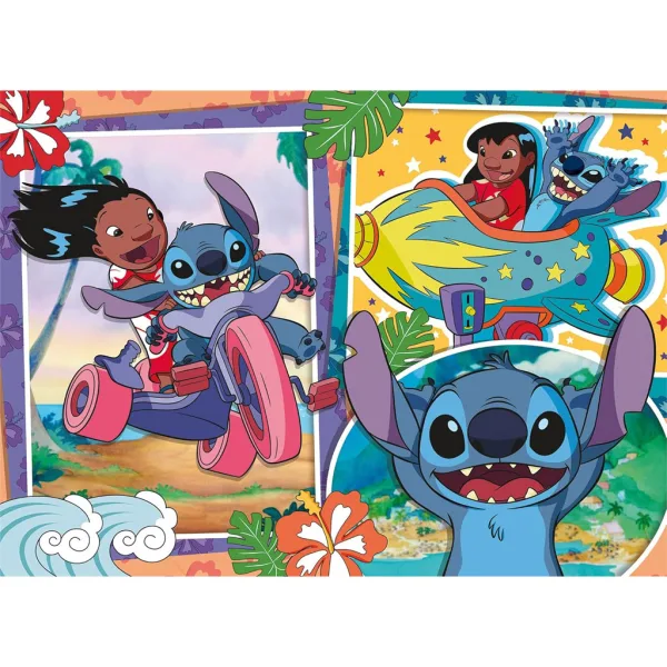 Stitch 2 в 1 60бр. Eco пъзел и оцветяване 70x50см - Lisciani изображение 2