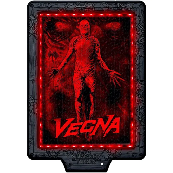 Stranger Things – Проклятието на Векна 520 части пъзел с рамка и RGB LED осветление – Clementoni изображение 4