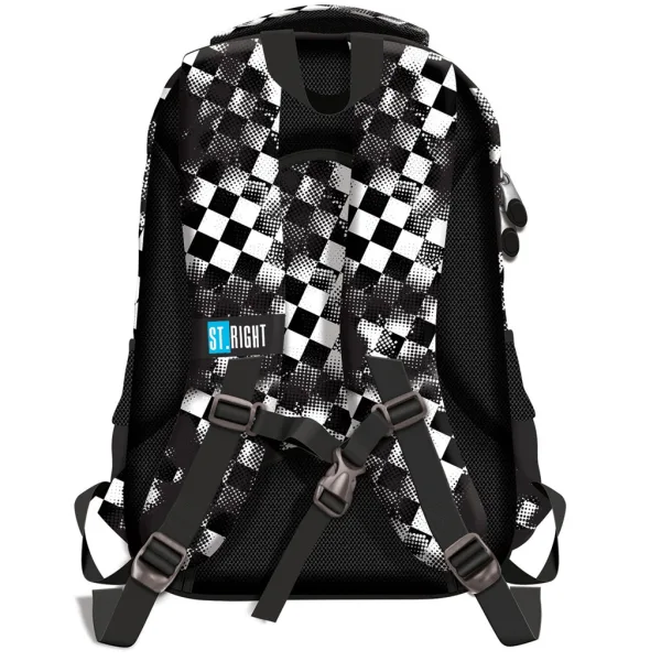 St.Right Race Check ергономична училищна раница, раница BP73 46x31x20cm изображение 2