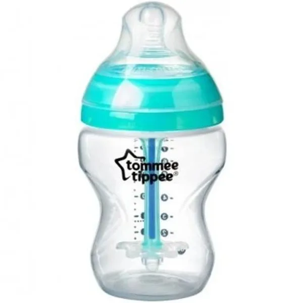 Tommee Tippee: Advanced ANTI-COLIC тюркоазено бебешко шише 260 мл (0 м+) изображение 2