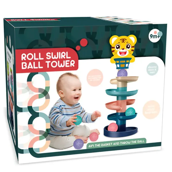 Ball Tower: Забавна топкова писта с животни в различни варианти 68x22см 1бр изображение 3