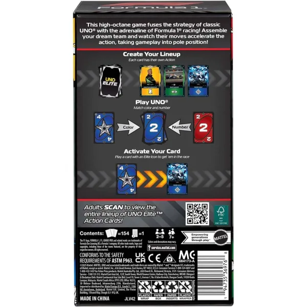 UNO Elite F1 картова игра - Mattel изображение 5