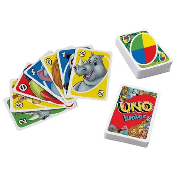 UNO Junior животинска картова игра - Mattel изображение 2