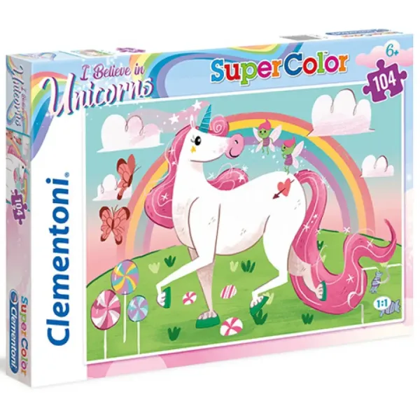 Вярвам в еднорозите Supercolor пъзел 104 части - Clementoni изображение 1