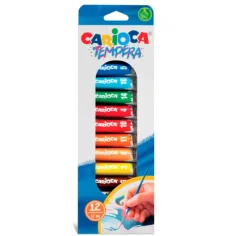 12 броя цветни темпери - Carioca