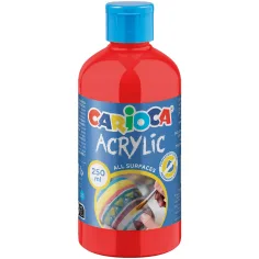 Акрилна акрилна боя червен цвят 250ml - Carioca