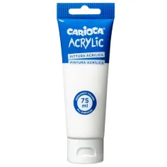 Акрилна боя 75ml бяла - Carioca