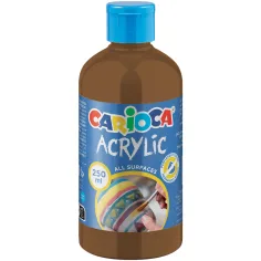 Акрилна боя в кафяв цвят 250мл - Carioca