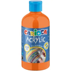 Акрилна боя в оранжев цвят 250ml - Carioca