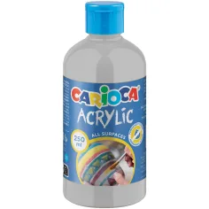 Акрилна боя в сребрист цвят 250ml - Carioca