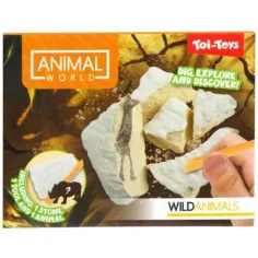 Animal World мини археологически комплект – диви животни
