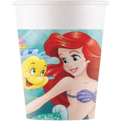 Ариел малката русалка 8 бр. комплект хартиени чаши 200ml