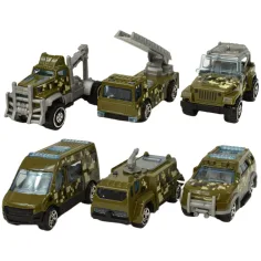 Army Die-Cast: Военен комплект от 6 малки коли изображение 2