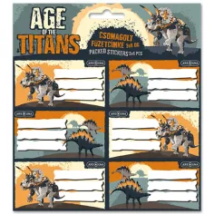 Ars Una: Age of the Titans с динозаври опаковани етикети за тетрадки 3x6бр.