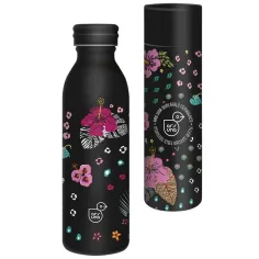 Ars Una: Черен Хибискус двуслоен метален термос в подаръчна кутия 600ml