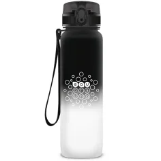 Ars Una: Черно-бял BPA-free мотивационен бутилка 1000ml