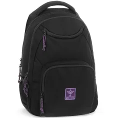 Ars Una: Черно-виолетова Cordura раница за момичета AU-6 34x45x26cm