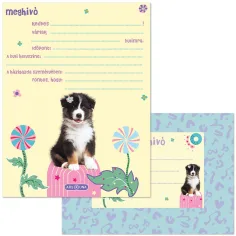 Ars Una: Cute Animals Aussie кученца 10бр. покана комплект с пликове