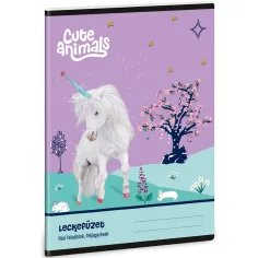Ars Una: Cute animals Единорог шарен тетрадка 38 листа A/5