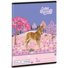 Ars Una: Cute Animals-Кон Pferde 2. клас линеен тетрад A/5 16-32