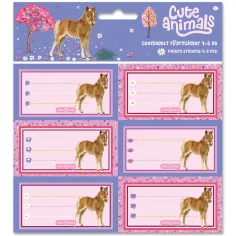 Ars Una: Cute animals конен опакован етикет за тетрадки 3x6бр