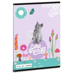 Ars Una: Cute Animals - Котенце за 1. клас с линийка A/5