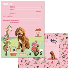 Ars Una: Cute Animals кученце покана за парти с плик 10-бр