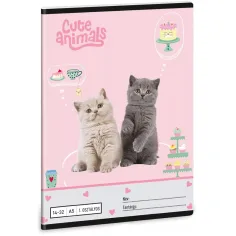 Ars Una: Cute Animals - Tea Party A/5 1. клас тетрадка с линии 14-32
