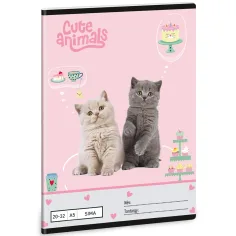 Ars Una: Cute Animals - Tea Party гладък тетрад A/5 20-32