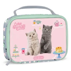 Ars Una: Cute Animals Tea party котешка термо чанта за обяд 20x14x6,5cm изображение 1