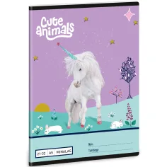 Ars Una: Cute Animals - Тетрадка с мотиви на еднорог A/5 21-32