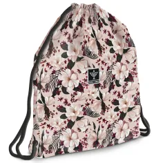 Ars Una: Flowery Pink цветен тинейджърски спортен сак, спортна чанта 37,5x46см
