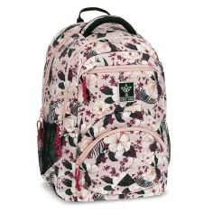 Ars Una: Flowery Pink цветна ергономична ученическа раница, раница 33x45x24cm