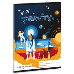 Ars Una: Gravity космонавт 3-ти клас линиран тетрадка A/5