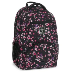 Ars Una: Pearl Blossom Black цветен ергономичен училищен ранец, раница 33x45x24cm