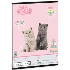 Ars Una: Сладки животни - чай парти A/5 3. клас тетрадка с линии 12-32